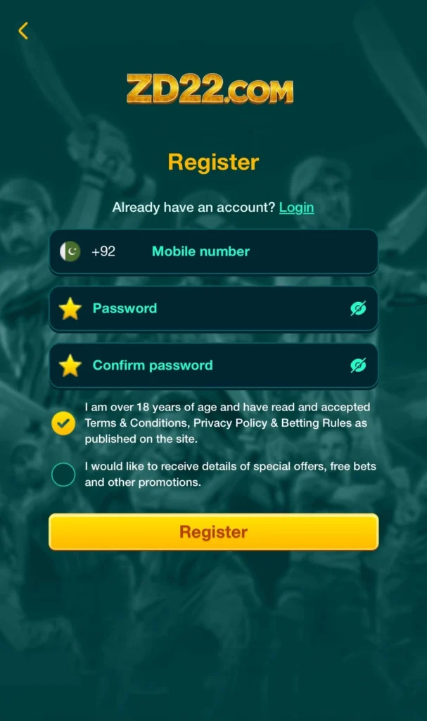 ZD22 Game Log-in