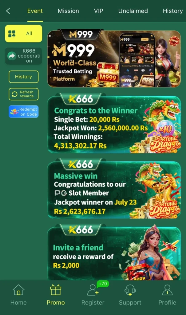 K666 Game Promo